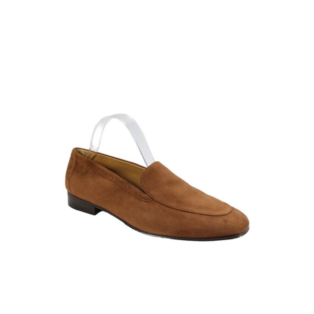 The Row Womens Slip On Block Heel Round Toe Suede Loafers Brown Size 41